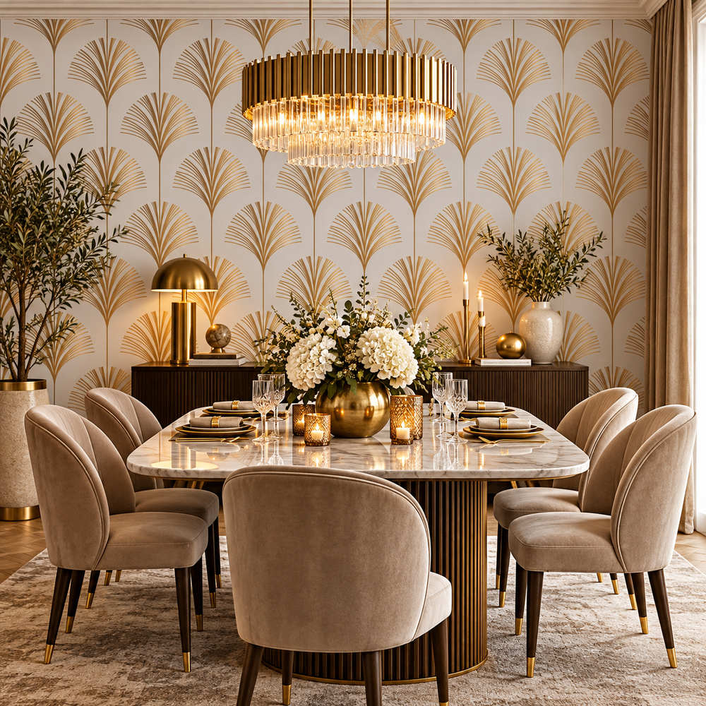 Golden Martini Palm Wallpaper