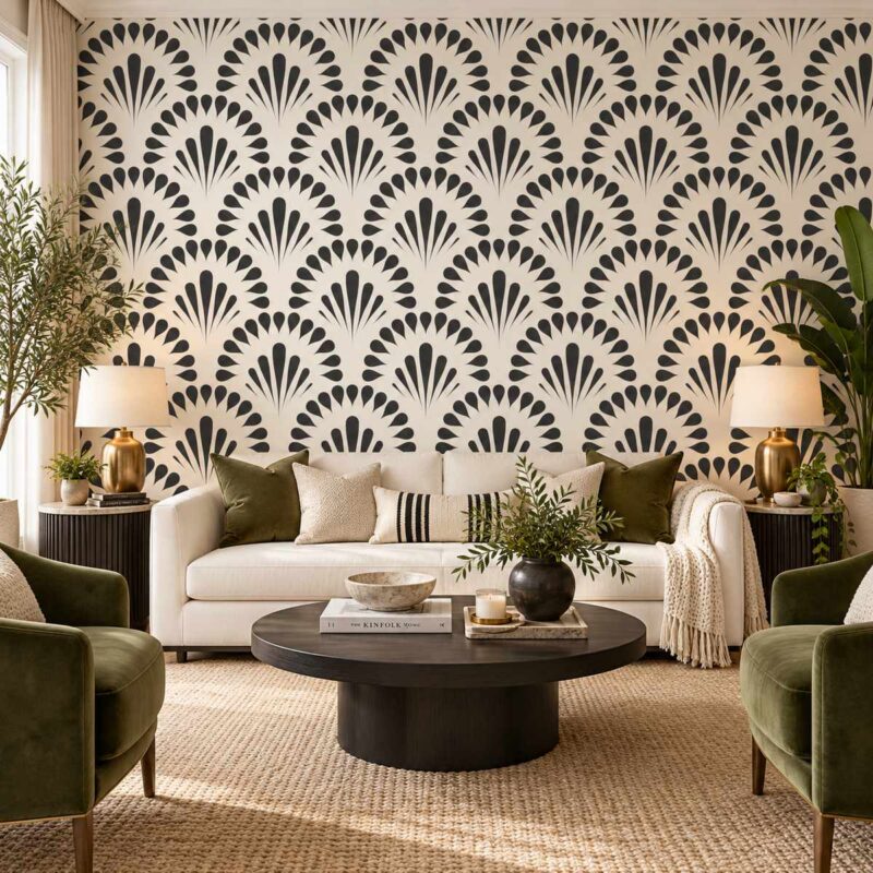 Gatsby Bloom Art Deco Wallpaper