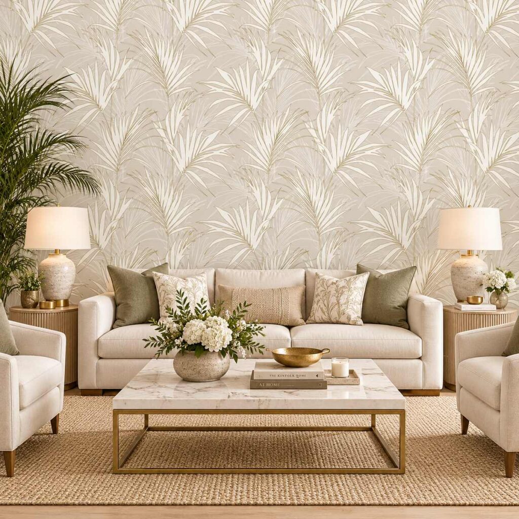 Golden Palmera Wallpaper