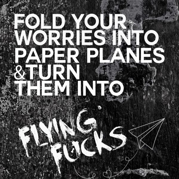 Fold your worries into paper planes
