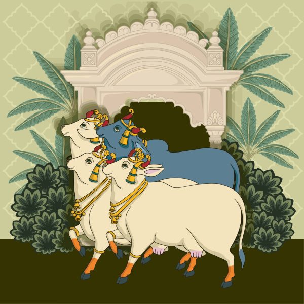 Heritage Herd Indian Pichwai Style Wallpaper