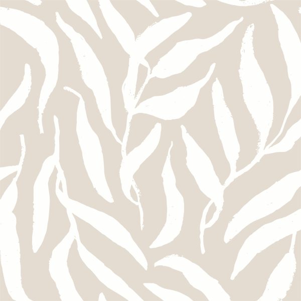 Olive Leaf Almond Latte Neutral Wallpaper