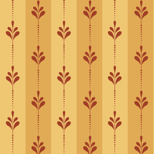 Vertical Striped Botanical Leaf Wallpaper